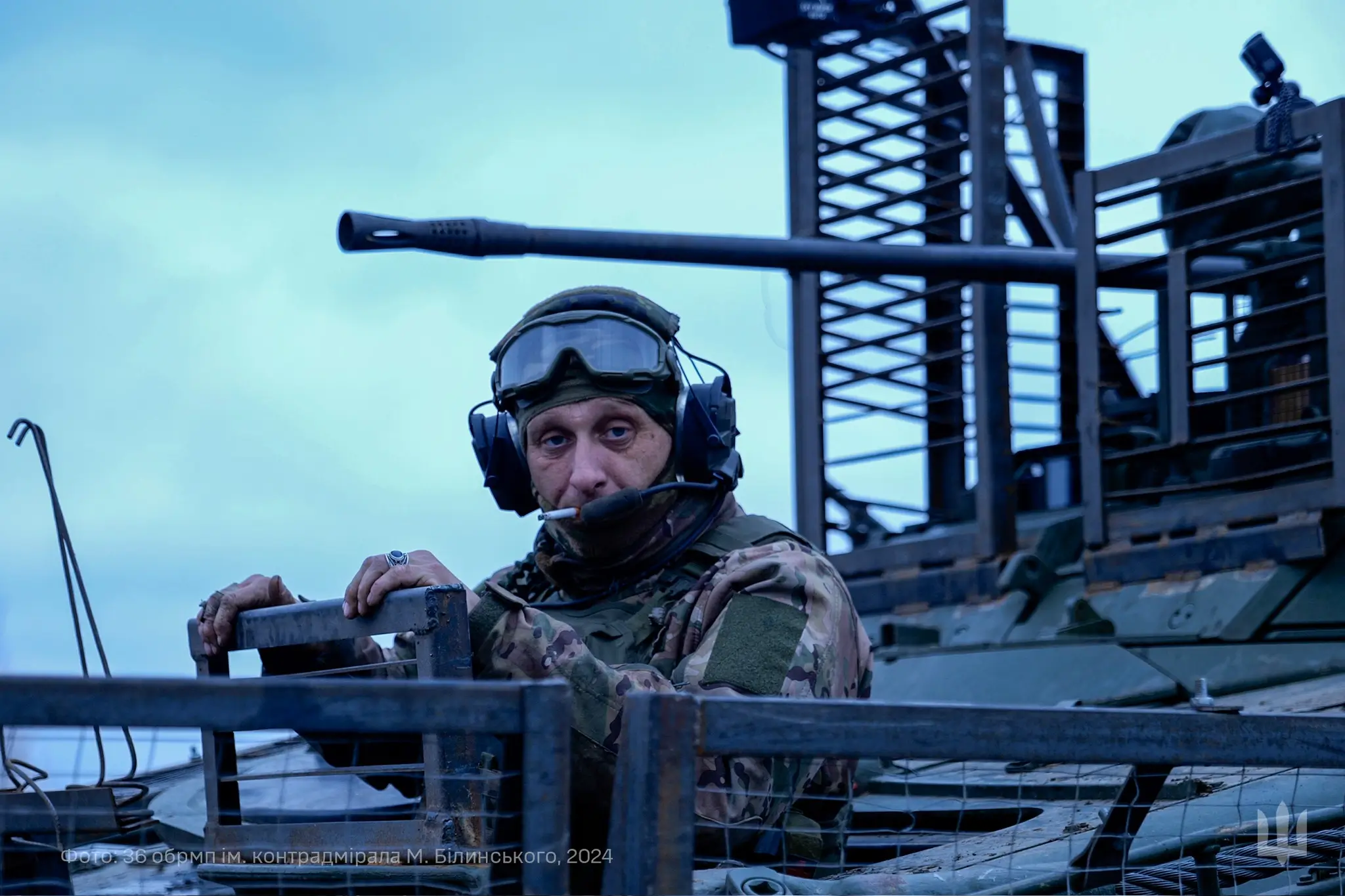 Marder 1A3 during combat in the Ukrainian winter