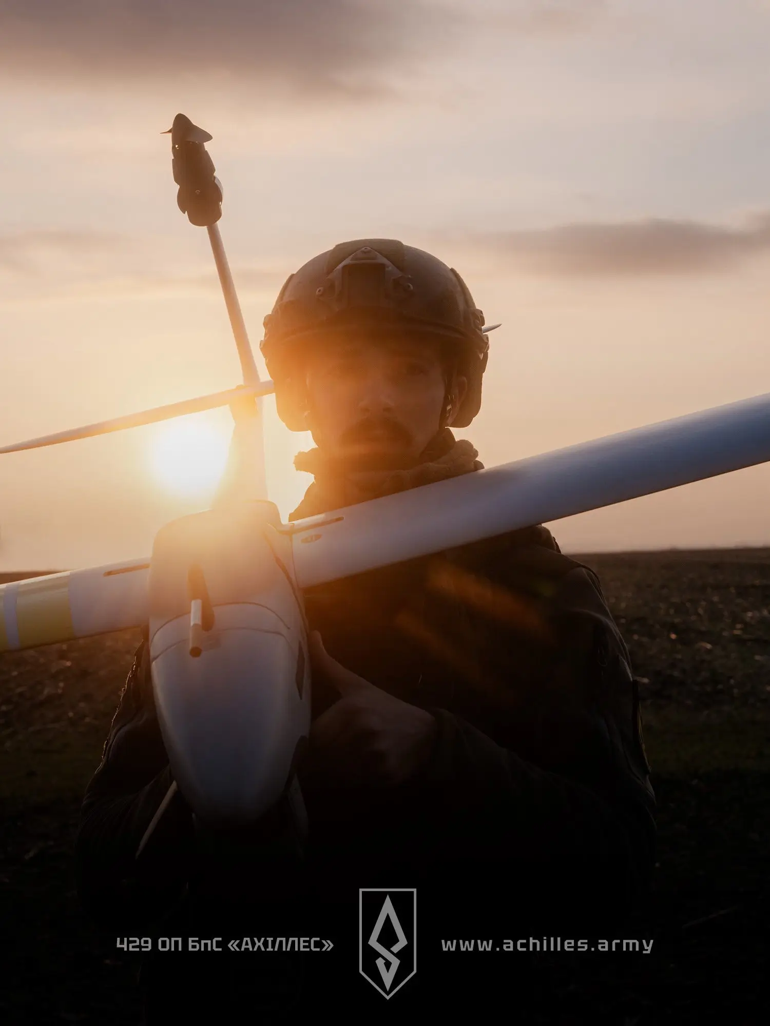 Ukrainian soldier works with a Vector UAV