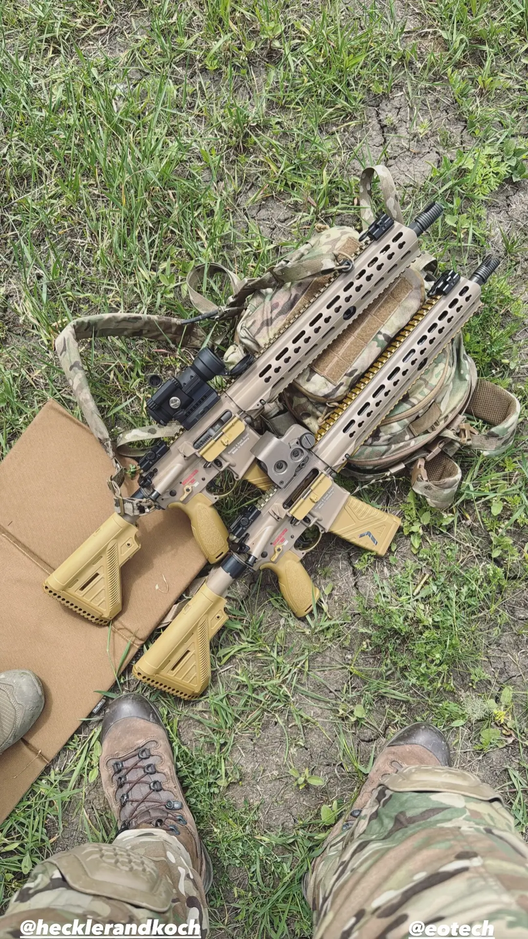 Two HK416 assault rifles shown by Ukrainian SOF