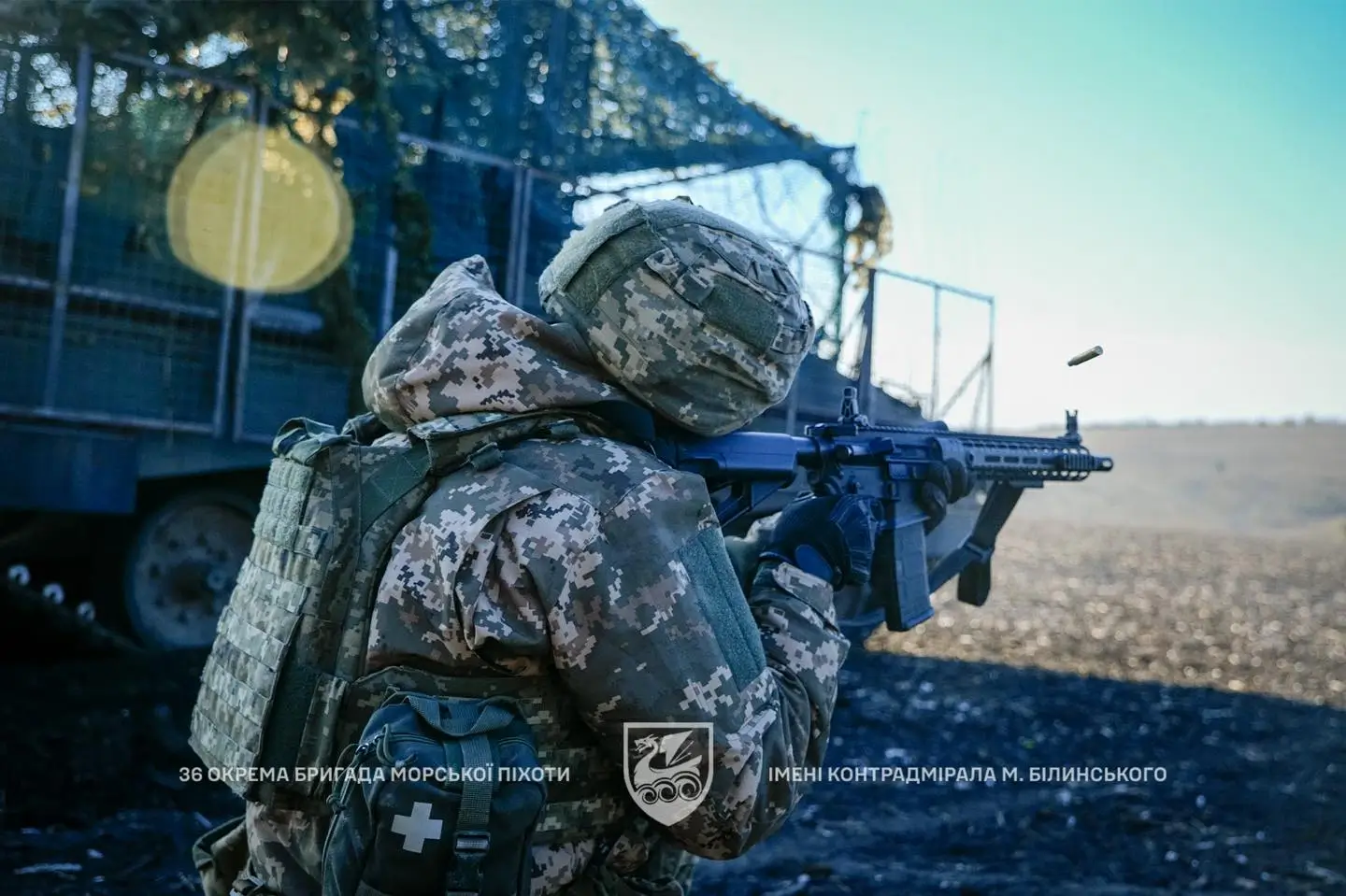 Marder 1A3 IFV together with Ukrainian soldiers during a training exercise