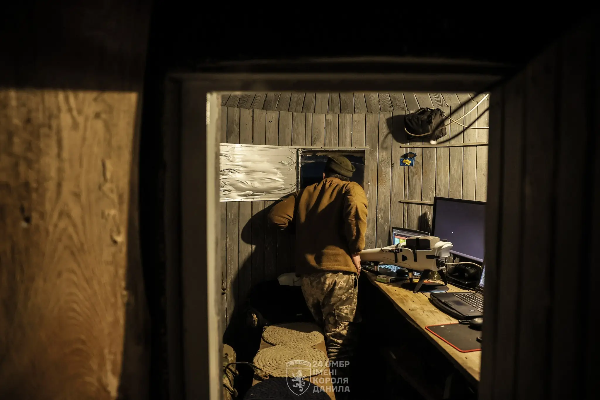 A partly assebled Vector UAV