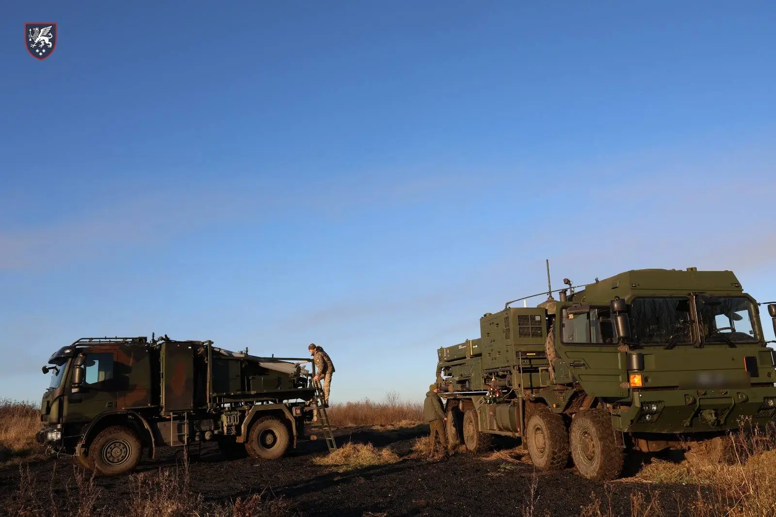 IRIS-T SLS launcher next to an IRIS-T SLM launcher