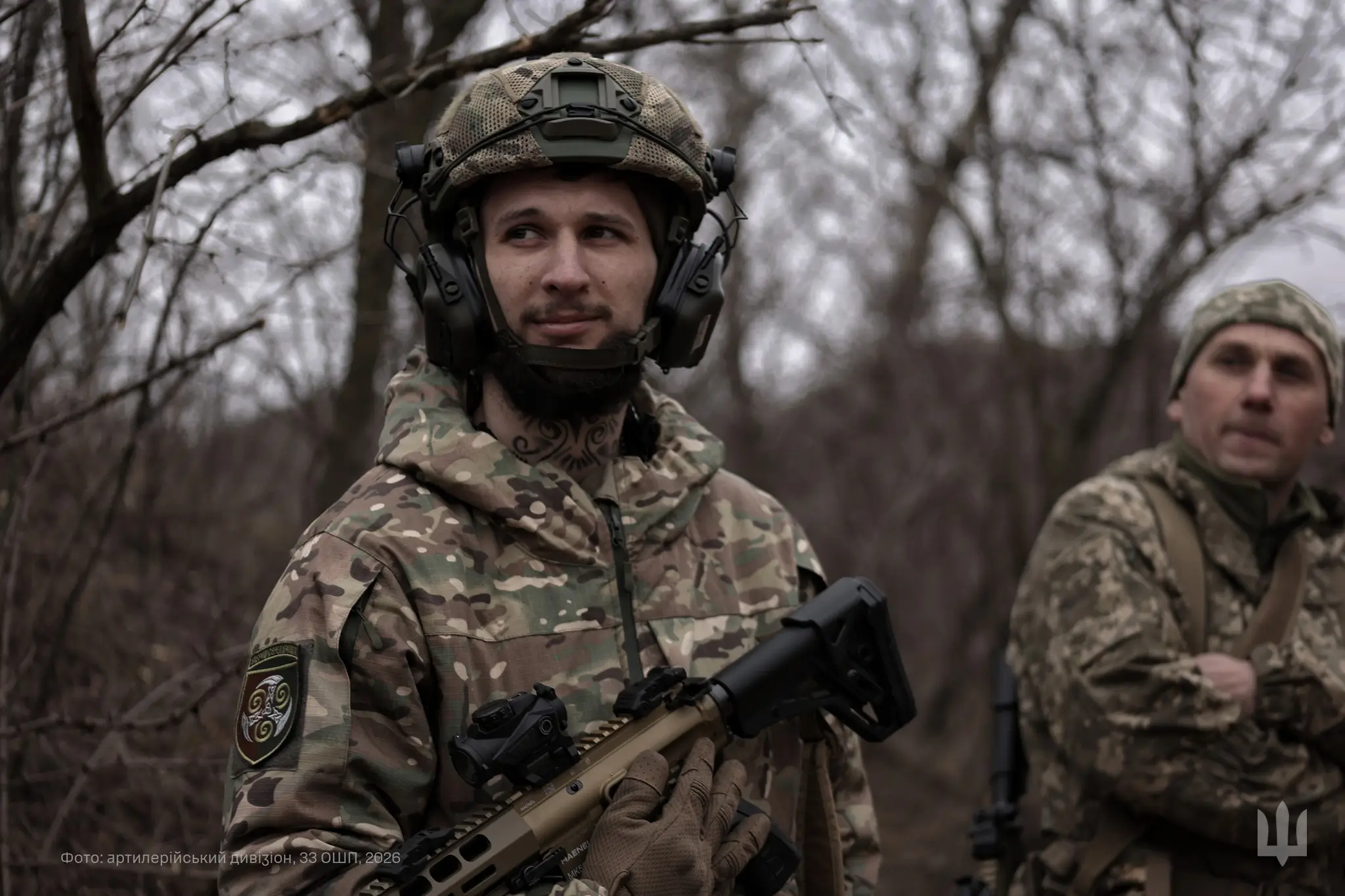 Ukrainian soldier with his MK 556