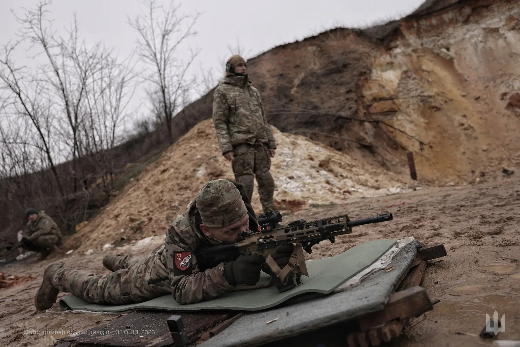 Ukrainian soldier with his MK 556