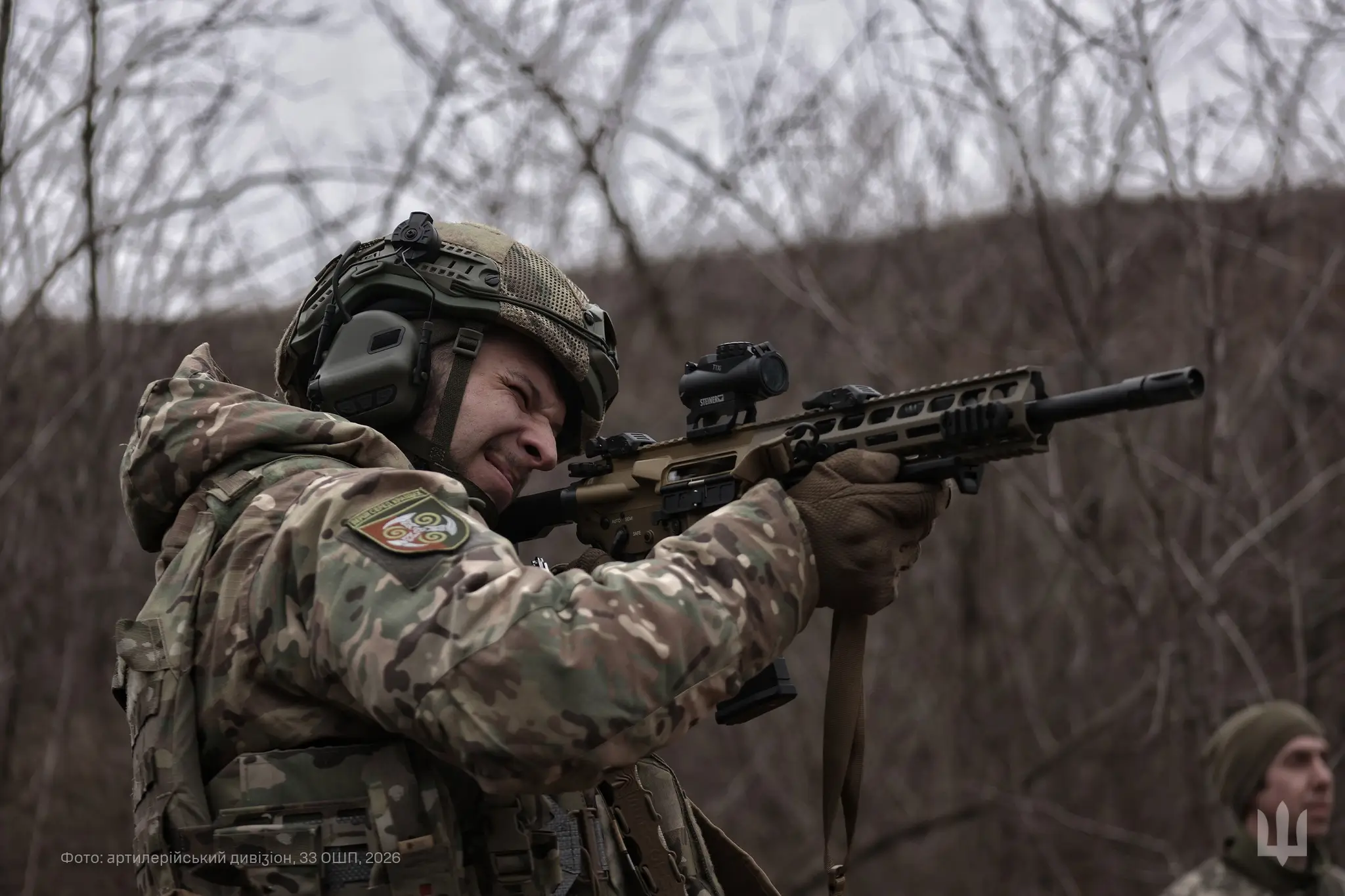 Ukrainian soldier with his MK 556