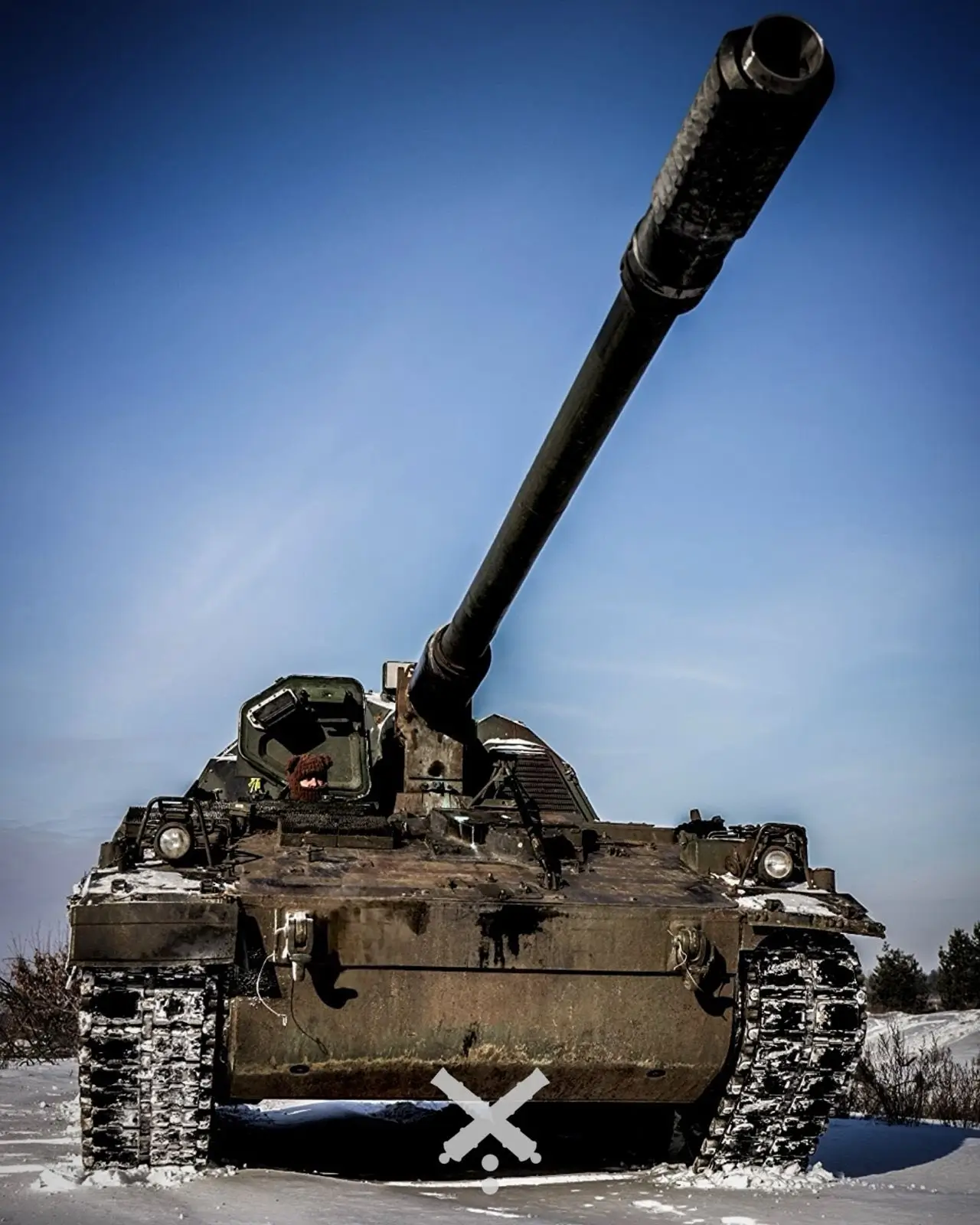 PzH 2000 during the Ukrainian winter