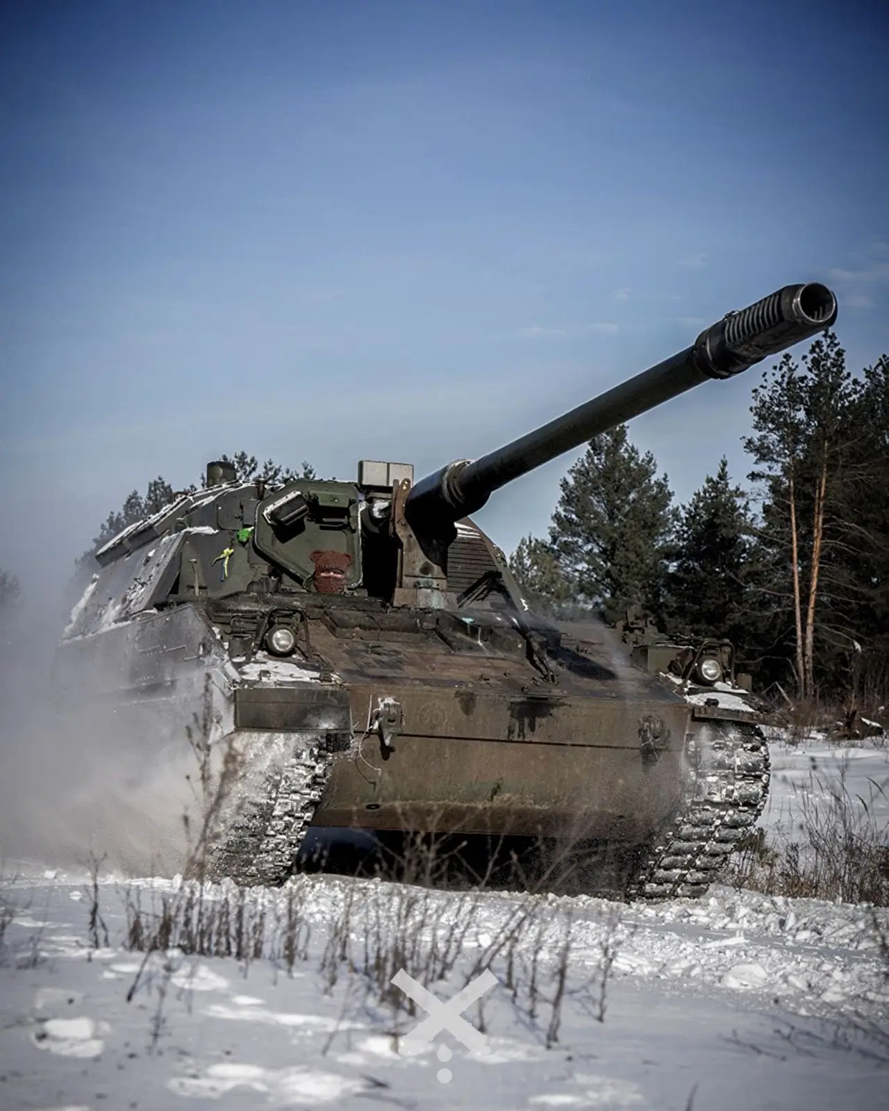 PzH 2000 during the Ukrainian winter