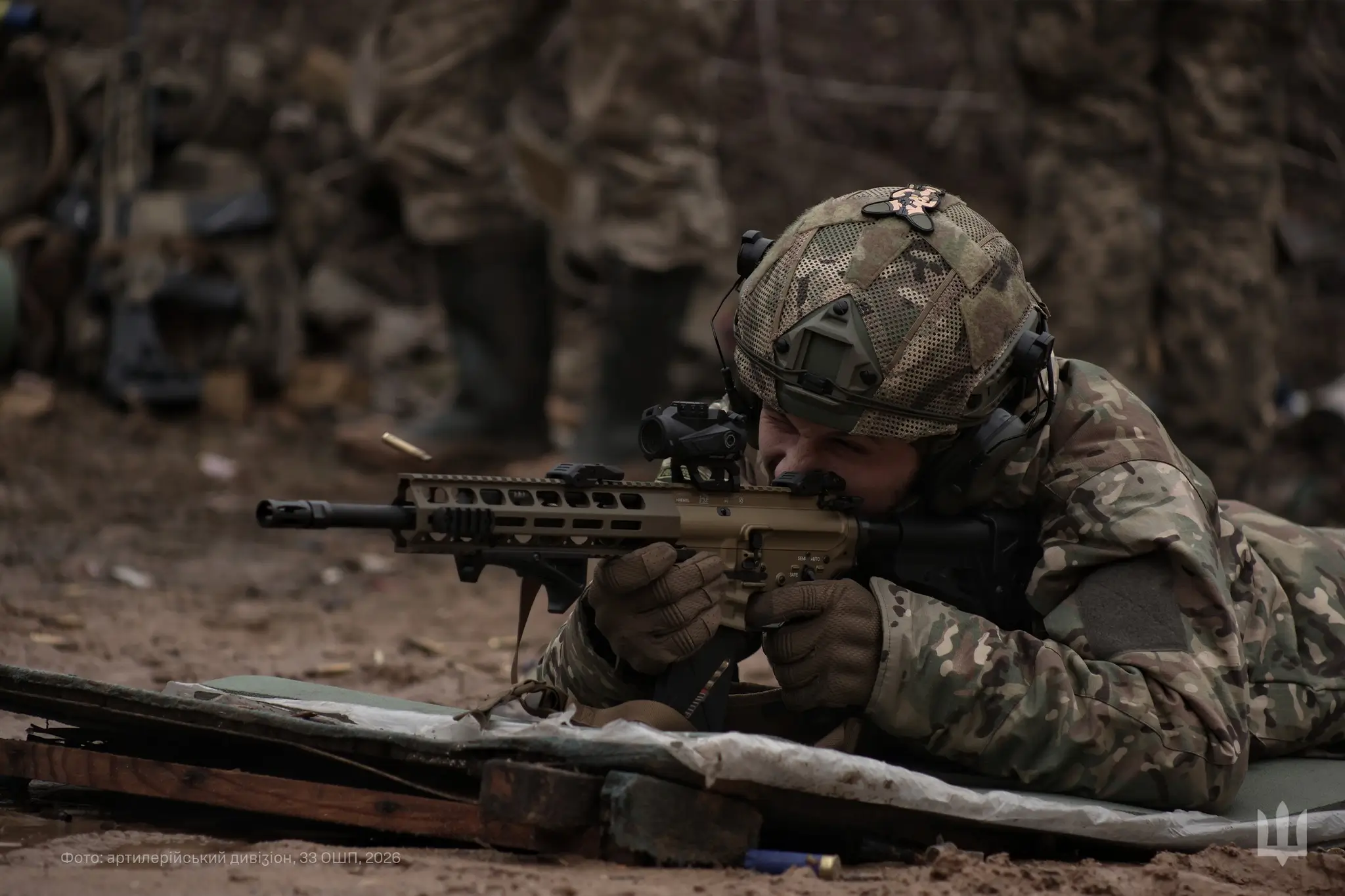 Ukrainian soldier with an MK 556